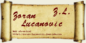 Zoran Lučanović vizit kartica